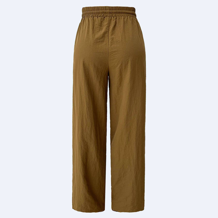 Liberte - Eva Wide Track Pant 22251 - Mocca Ivory Bukser 