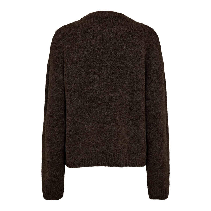 Liberte - Fro Heart Pullover 22259 - Chocolate Ivory Heart Strikbluser 