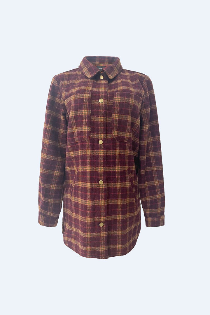 Liberte - Karen Shirt Jacket 22470 - Black Red Check