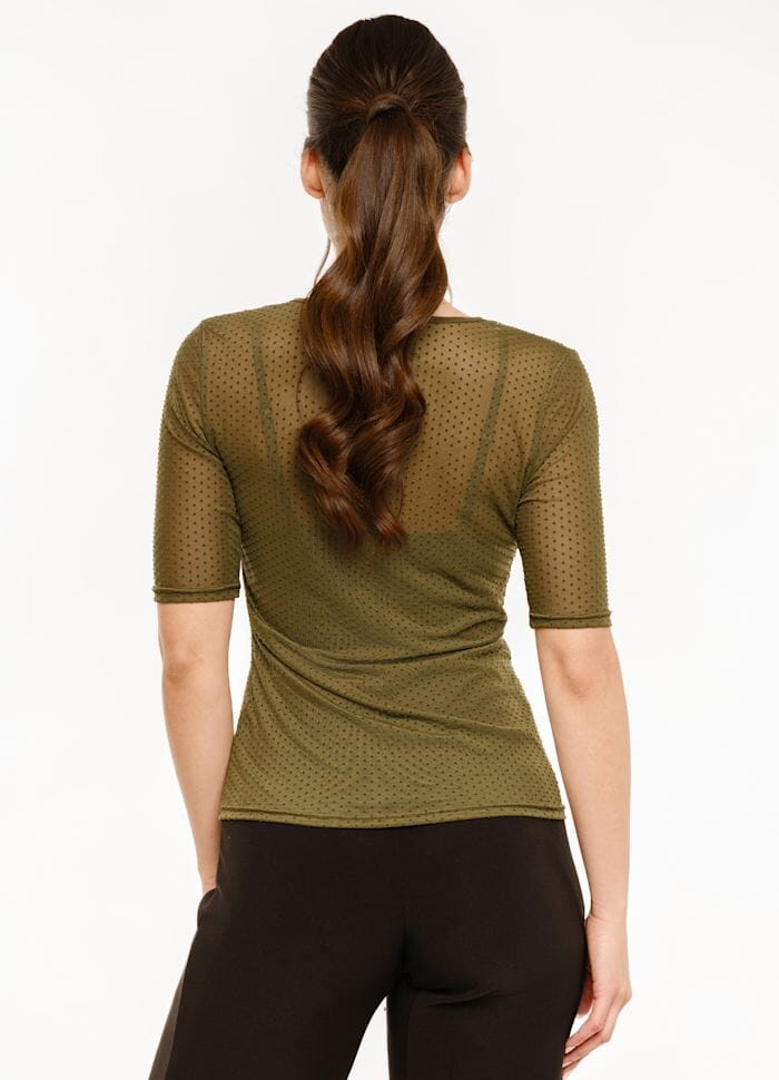 Liberte - Mesh Ss Tshirt, Dot 22011 - Army T-shirts 