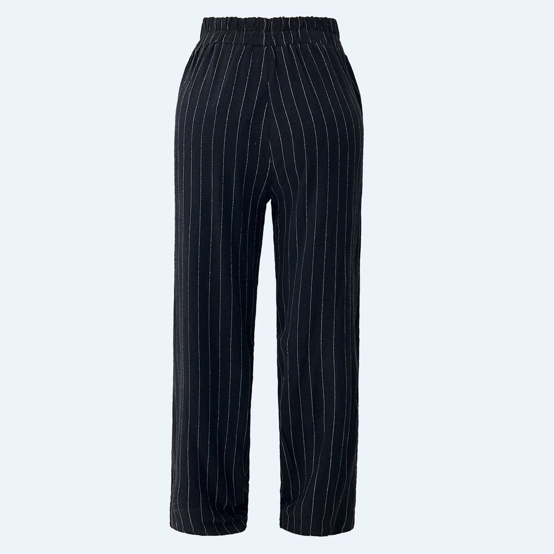 Liberte - Neo Pants 22199 - Black Pinstripe Bukser 