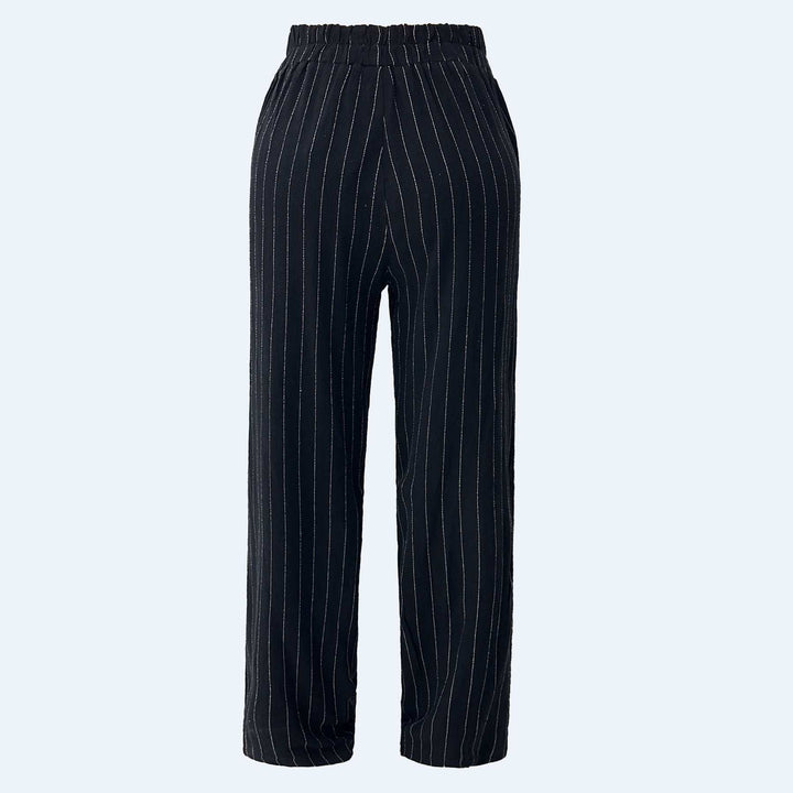 Liberte - Neo Pants 22199 - Black Pinstripe Bukser 