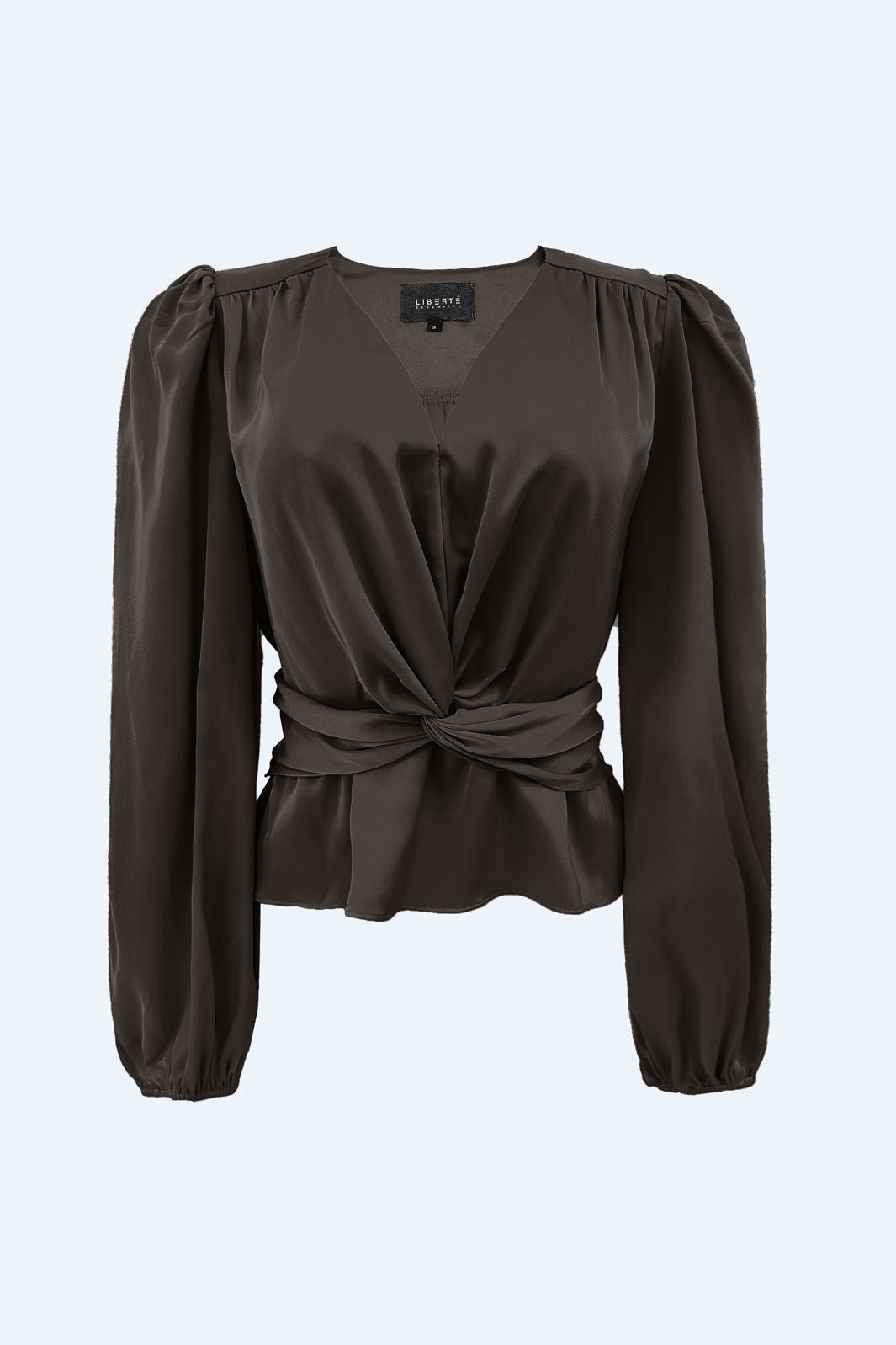 Liberte - Tiki Ls Twist Blouse 22120 - Dark Brown