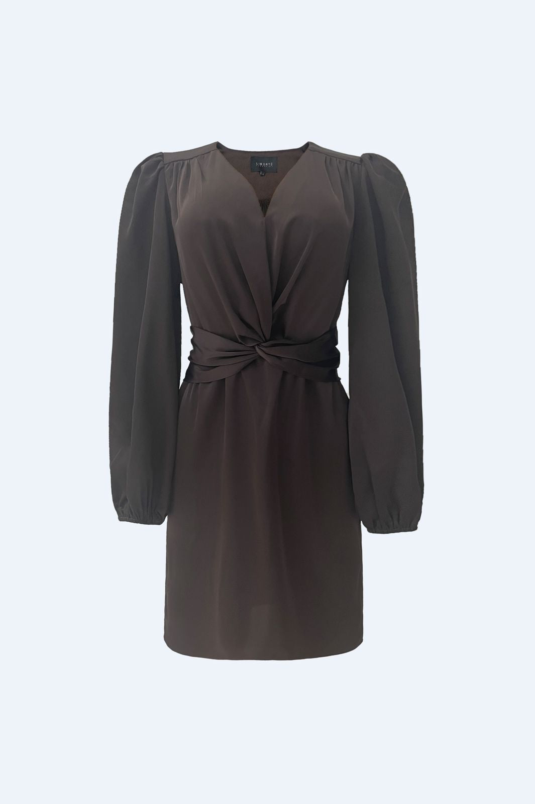 Liberte - Tiki Ls Twist Dress 22264 - Dark Brown