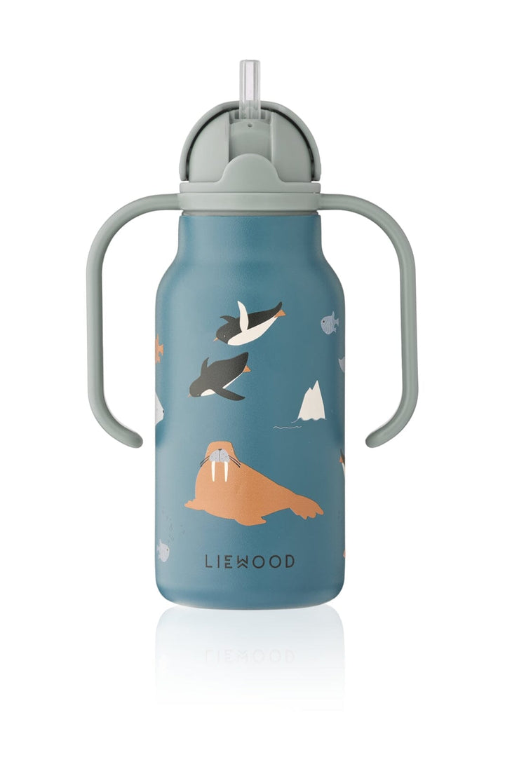 Liewood - Kimmie Water Bottle 250 ml LW19618 - Arctic Sea / Ocean view