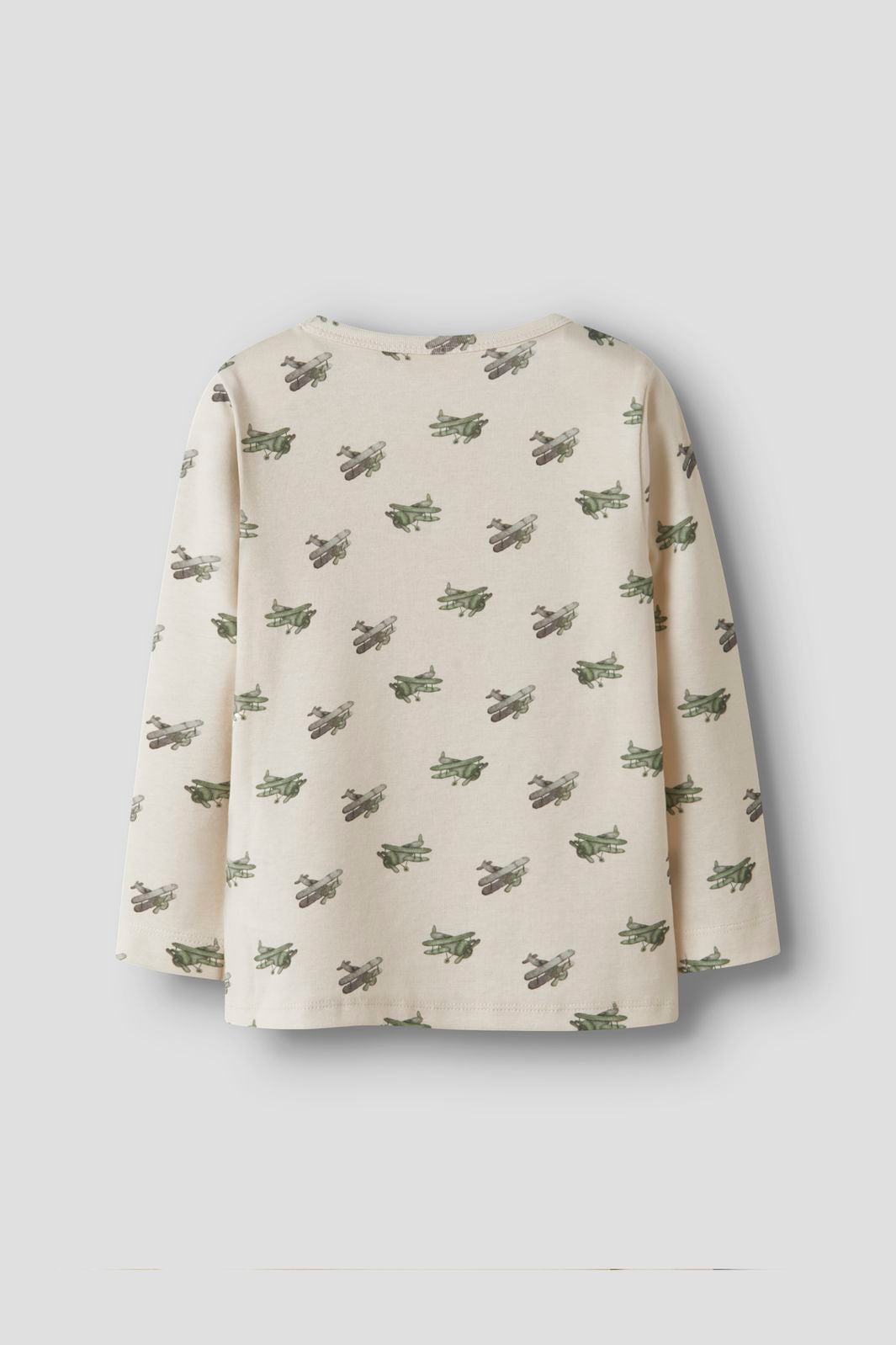 Lil' Atelier Mini - Nmmlayo Geu Ls Slim Top Lil - 4967053 Coconut Milk Airplane