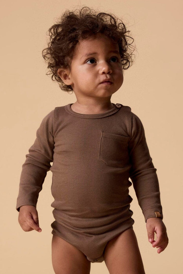 Lil' Atelier - Nbmlago Ls Slim Body Lil - 5063639 Shitake