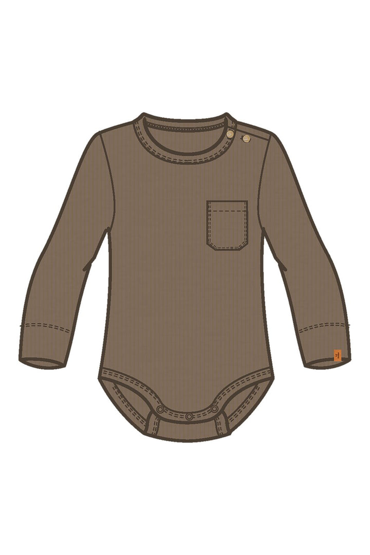 Lil' Atelier - Nbmlago Ls Slim Body Lil - 5063639 Shitake