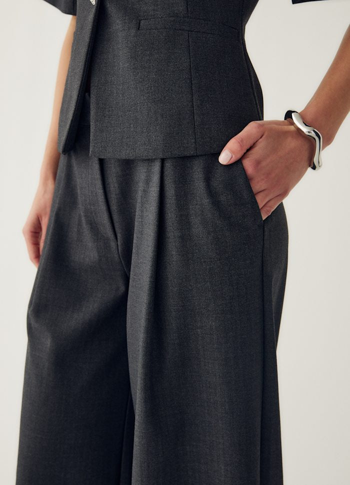 Noella - N-Kazia Pants 16150001 - 1487 - Grey Herringbone
