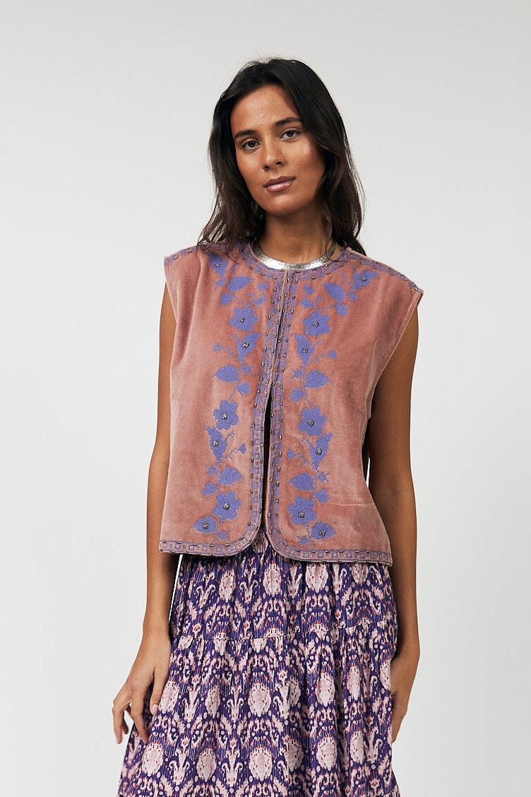 Lollys Laundry - Binll Vest Sl 26180-1061 - 36 - Dusty Rose Veste 