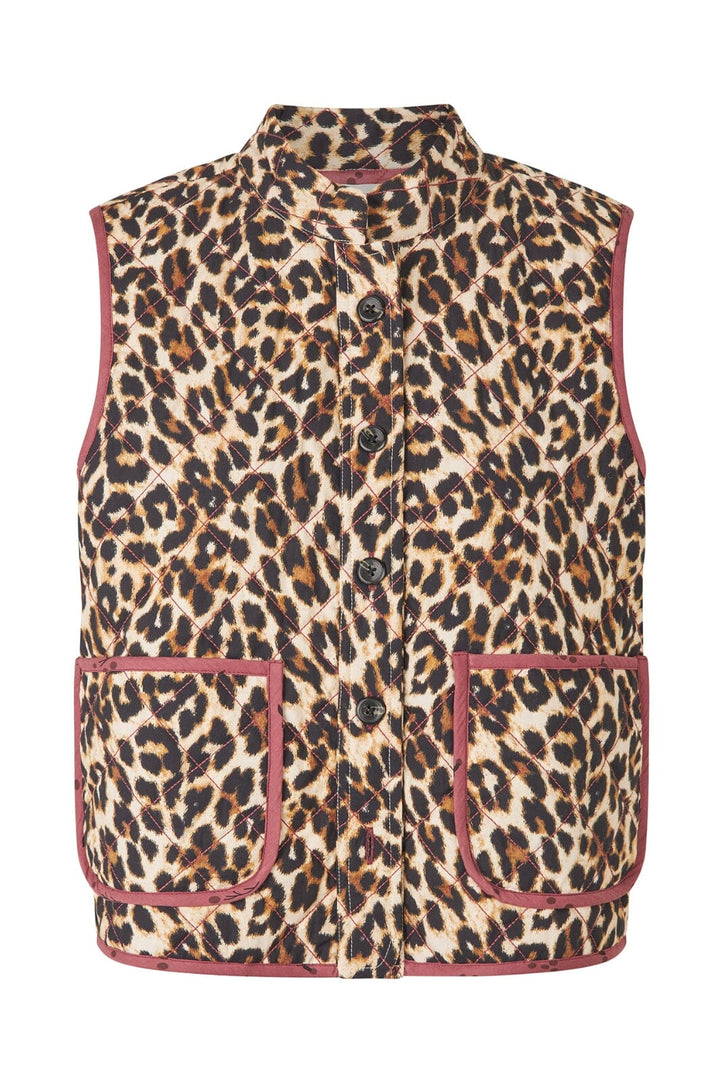 Lollys Laundry - Cairoll Quilted Vest - 72 Leopard Print Veste 