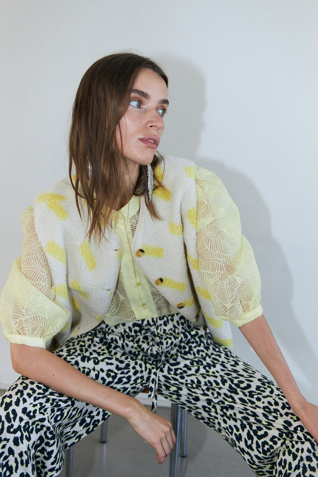 Lollys Laundry - Jacell Vest Sl26141-1001 - 93 Light Yellow Veste 