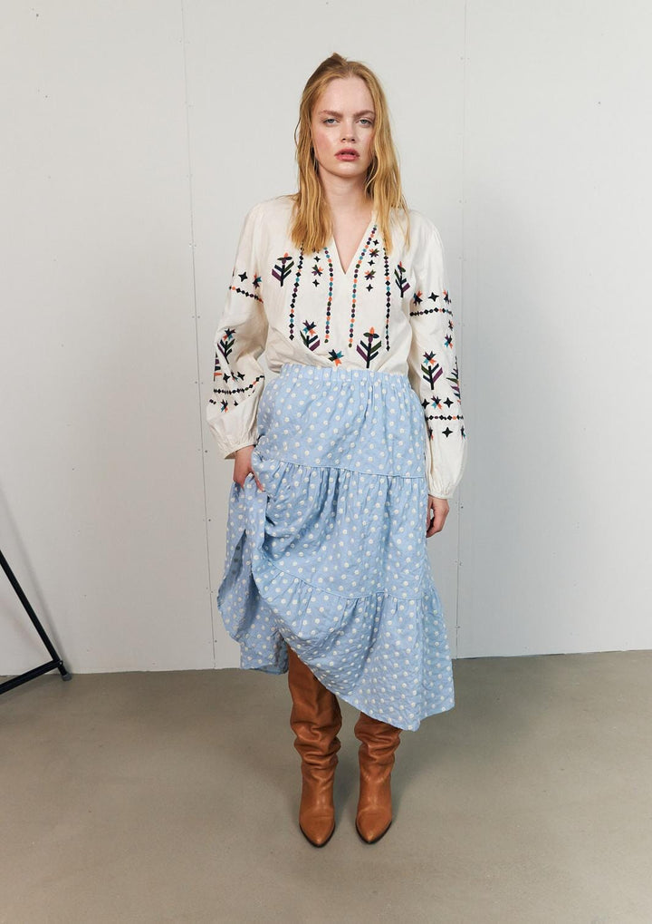 Lollys Laundry - Morningll Midi Skirt26272-2020 - 22 Light Blue