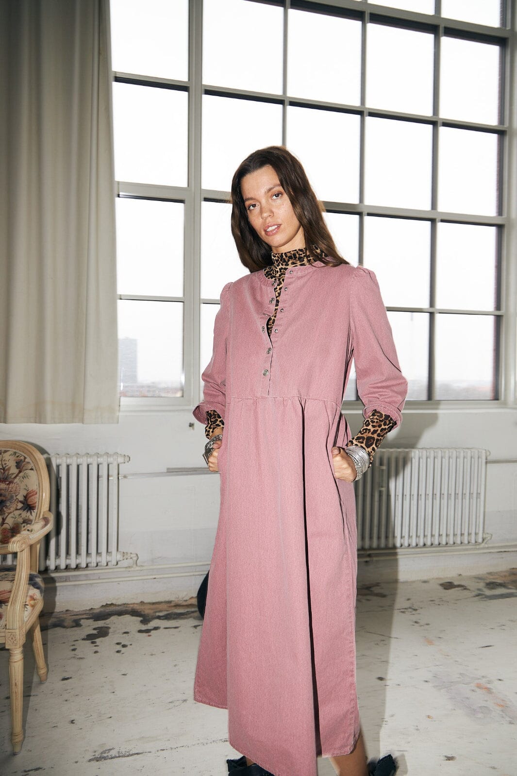 Lollys Laundry - Oliviall Midi Dress 3/425557-3011 - 68 Plum Kjoler 