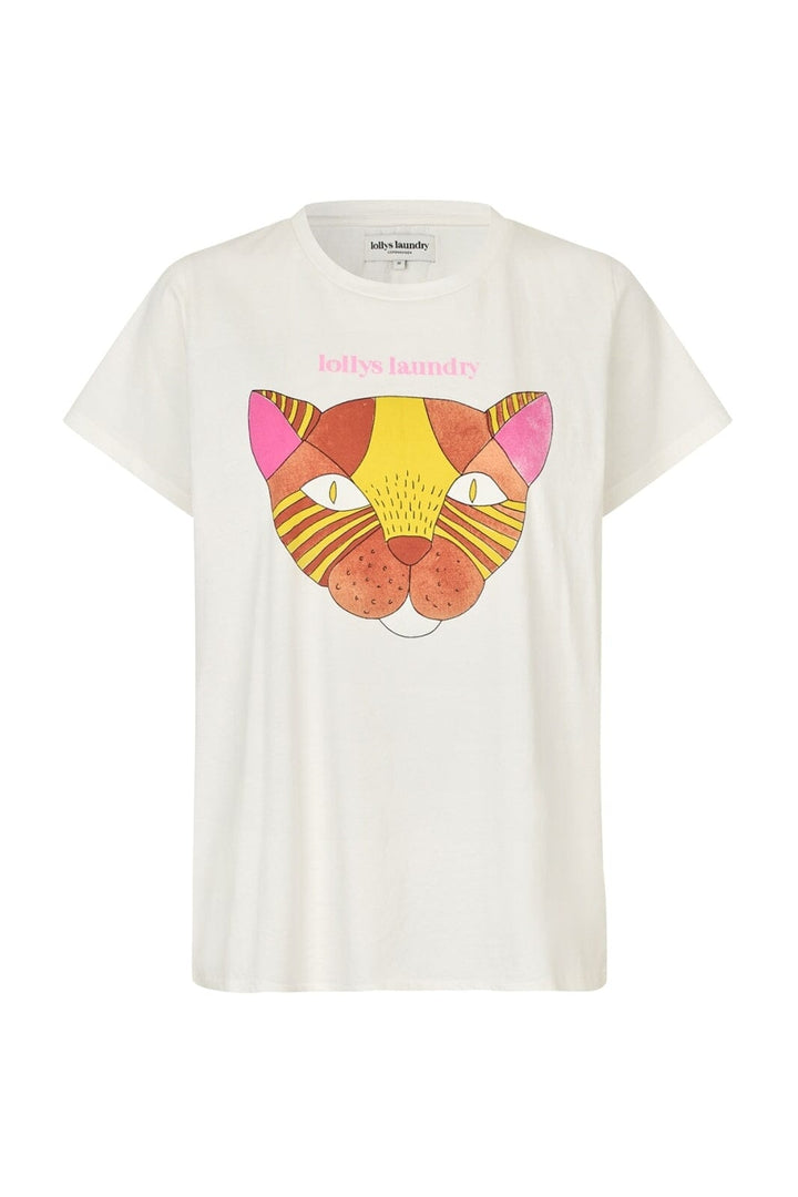 Lollys Laundry - Romall Cat Tee Ss 26194-1072 - 01 - White