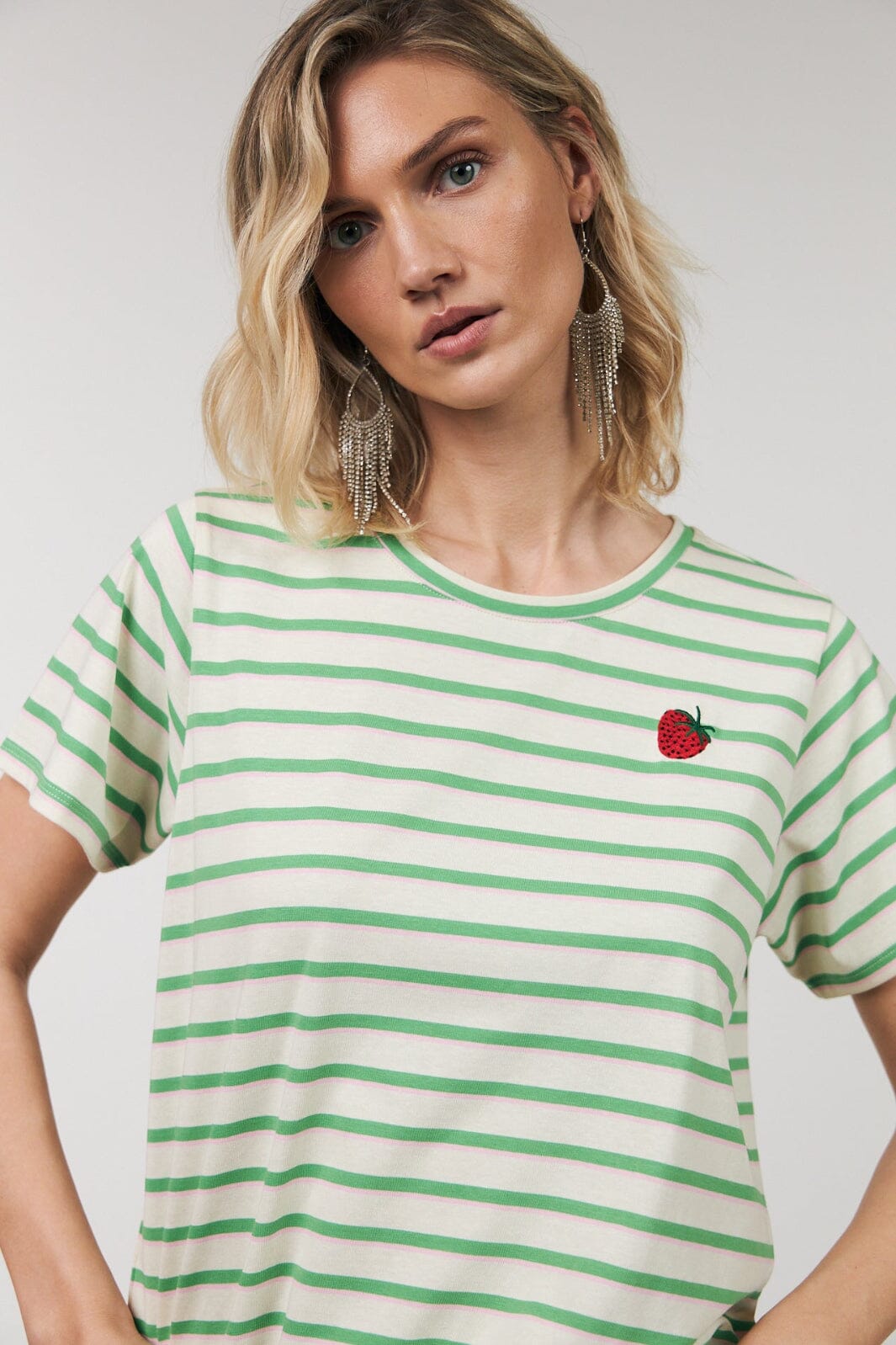 Lollys Laundry - Romall Tee Ss 26126-1081 - 40 - Green T-shirts 