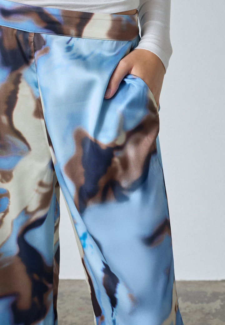 Love & Divine - Love1024-49 19268 - 803 - Blue Waterprint Bukser 