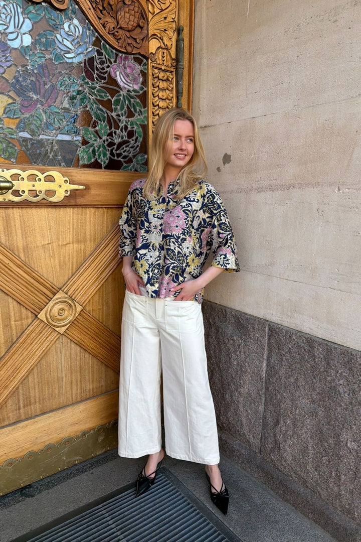 Love & Divine - Love1338-3 19917 - 801 - Navy Paisley Skjorter 