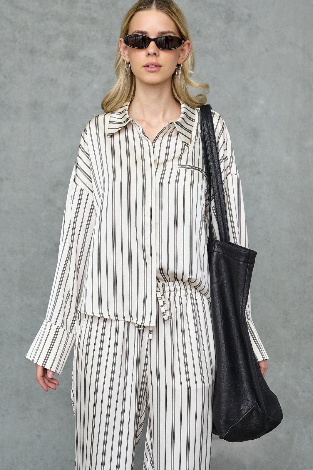 Love & Divine - Love1495-5 20145 - 833 - Cream Stripes Skjorter 