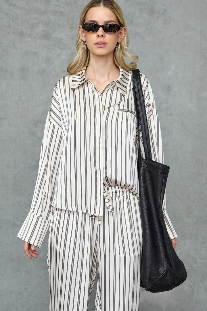 Love & Divine - Love1495-5 20145 - 833 - Cream Stripes Skjorter 