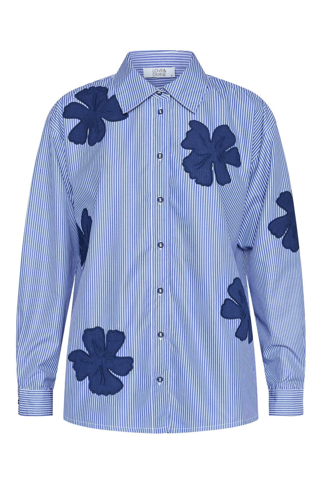 Love & Divine - Love1499 19522 - 811 - Blue Flower Skjorter 