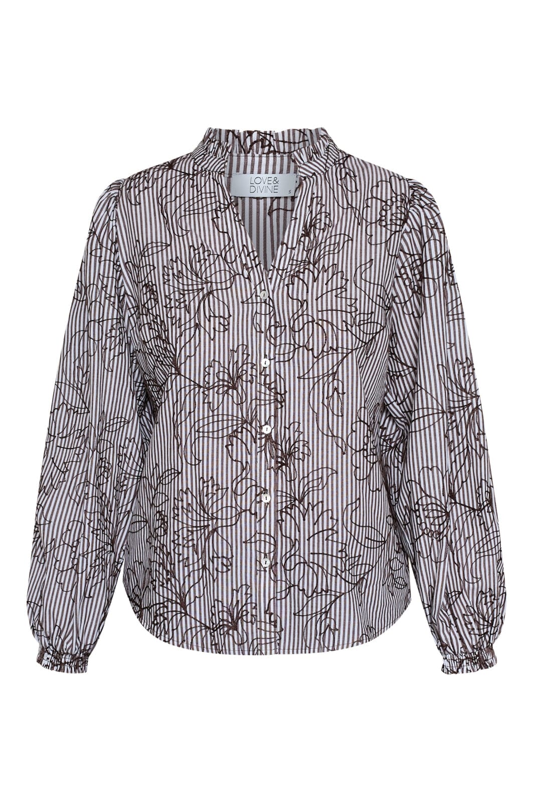 Love & Divine - Love1507 19654 - 833 - Brown Stripe Skjorter 