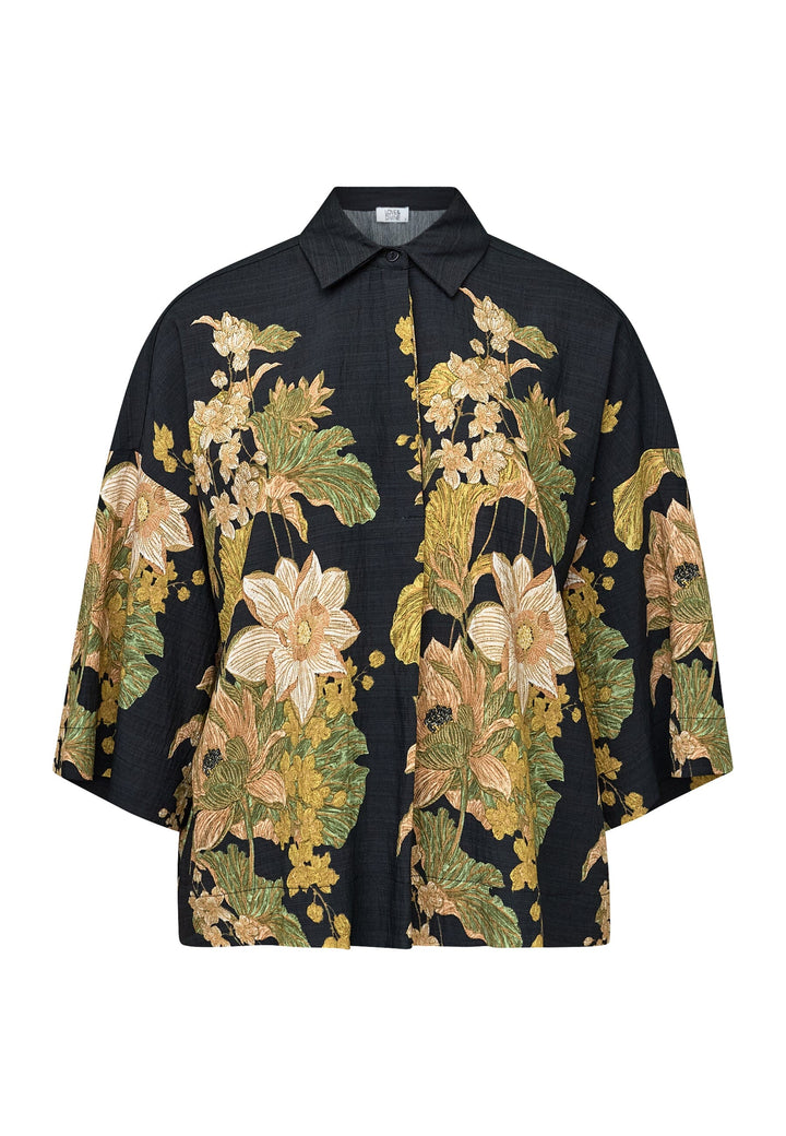 Love & Divine - Love1553 19965 - 001 - Black Paisley Bluser 