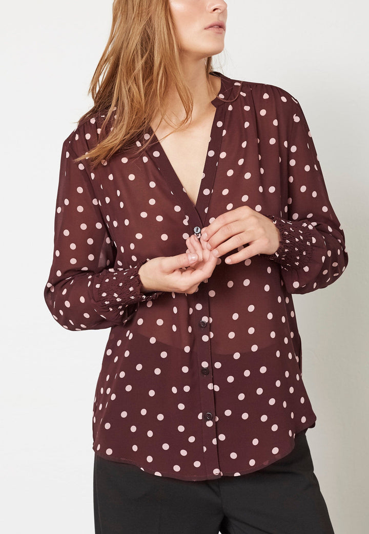 Love & Divine - Love407-9 19278 - 803 - Bordeuax/Dot Skjorter 