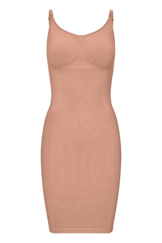 Lykkeland Ateliér - Second Skin Slip Dress - Tan Kjoler 