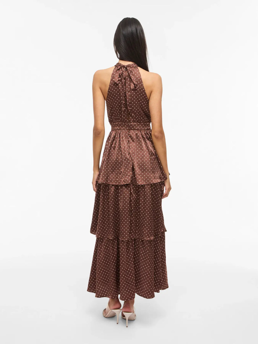 Vila - Vikimmie Halterneck Ankle Dress/Dc/Ka - 4999019 Shaved Chocolate Dots