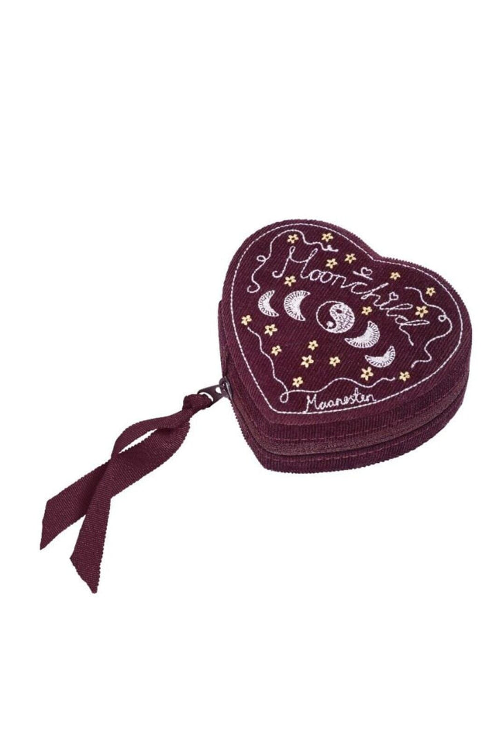 Maanesten - Heart Jewelry Box Maroon - 4207 Smykkeskrin 