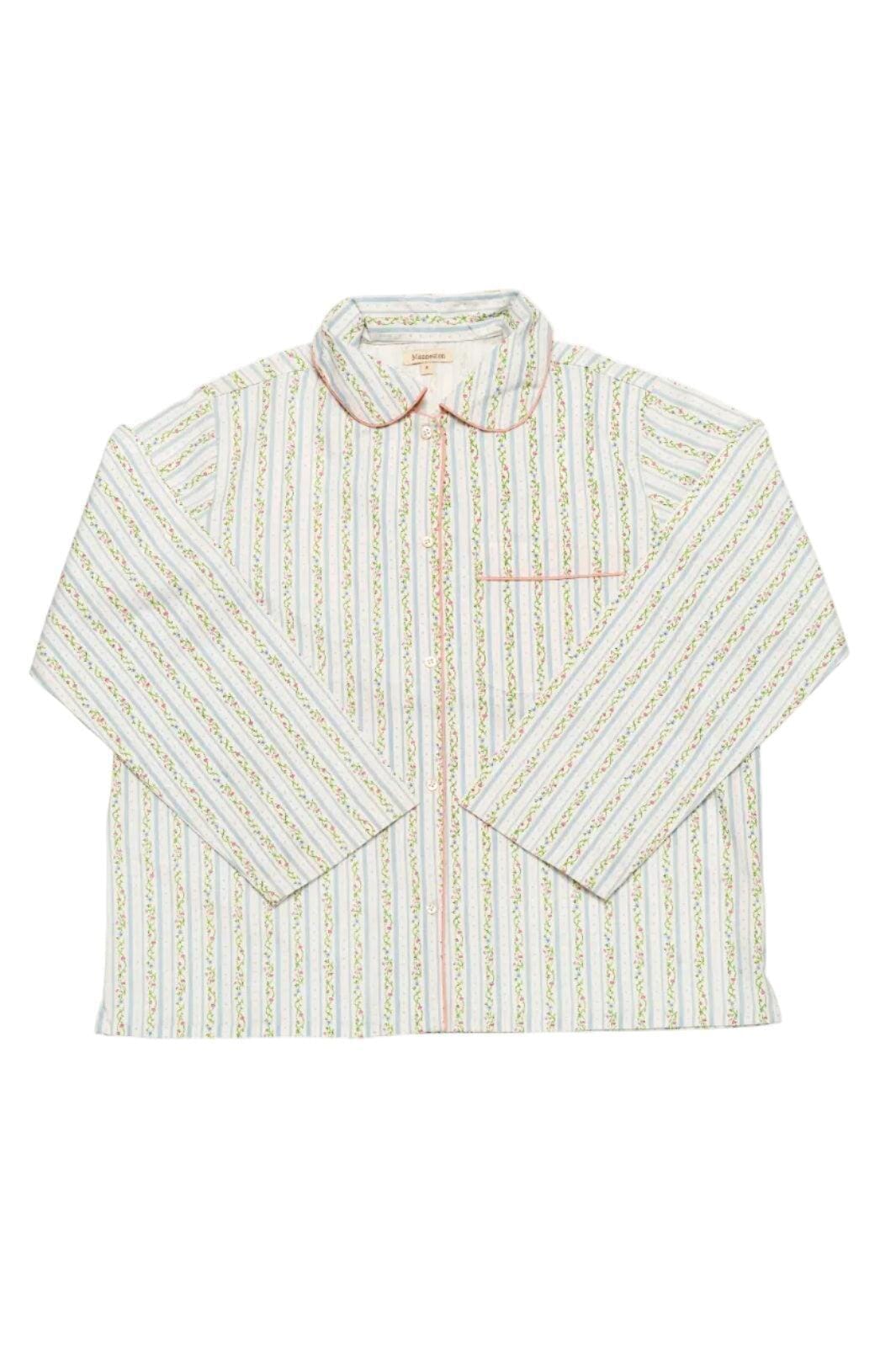 Maanesten - Moe Shirt Summer Stripe Blue - 4126 Bluser 