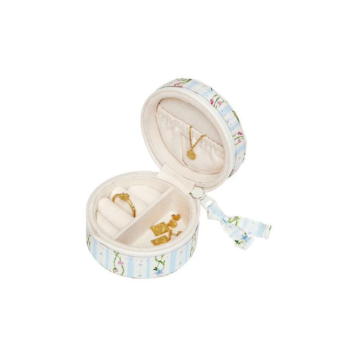 Maanesten - Round Jewelry Box - Small Garden Magic Ivory - 4123 Smykkeskrin 