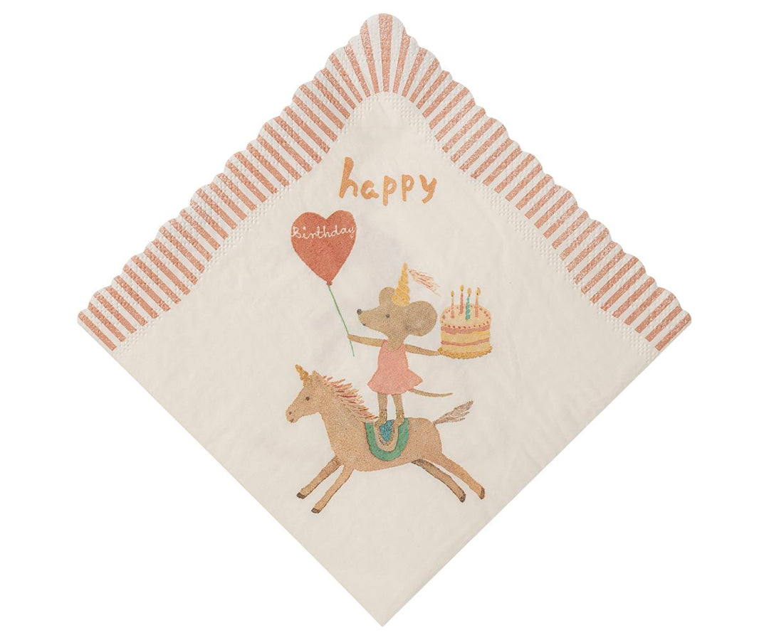 Maileg - Serviet, Enhjørning - 15 Cm X 15 Cm Legetøj 