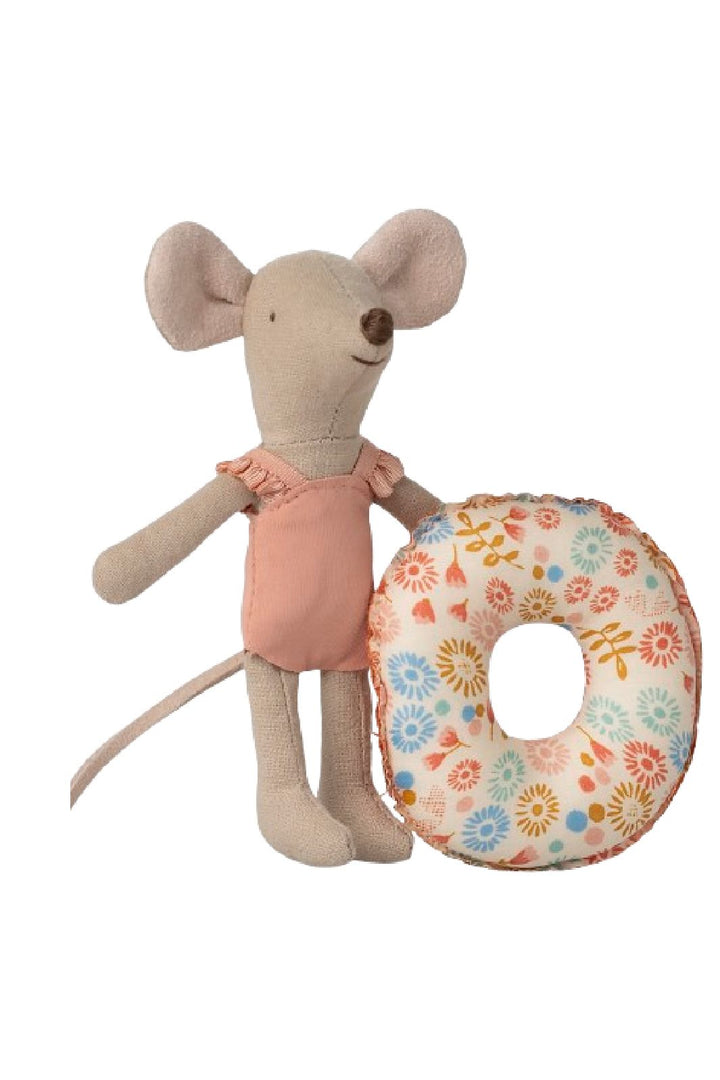 Maileg - Strandmus Med Badering, Lillesøster - Blomster - Littlesister/Brother Legetøj 