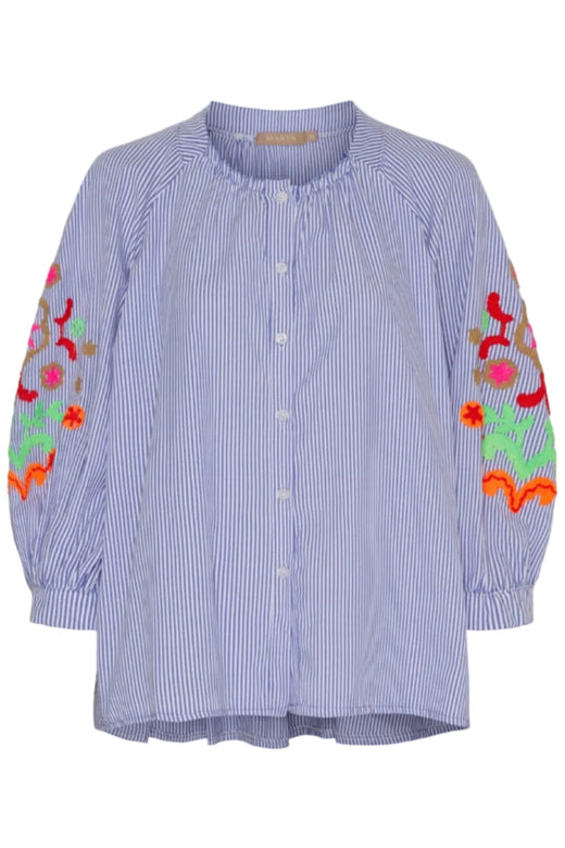 Marta Du Chateau - Mdcaleta Shirt 268191Stripe - Blue Denim Stripe Skjorter 