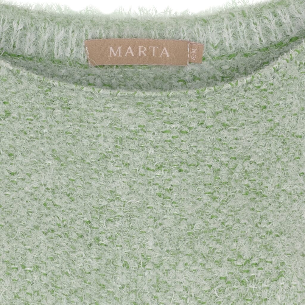 Marta Du Chateau - Mdcanouk Knit 8038 - Green Strikbluser 