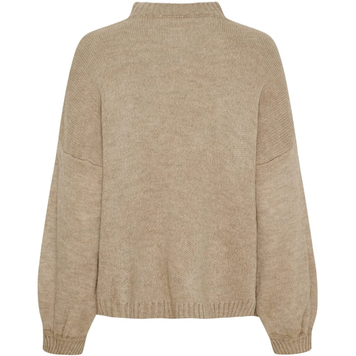Marta Du Chateau - Mdcaria Knit 8111 - Fango/Beige Strikbluser 