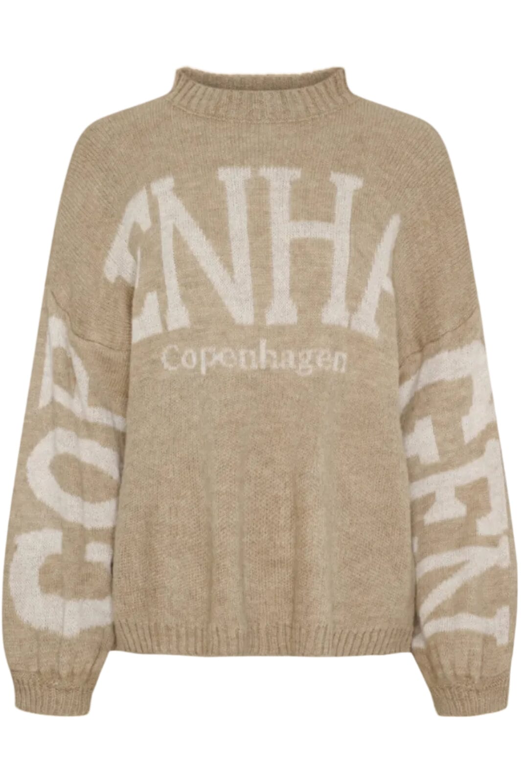 Marta Du Chateau - Mdcaria Knit 8111 - Fango/Beige Strikbluser 