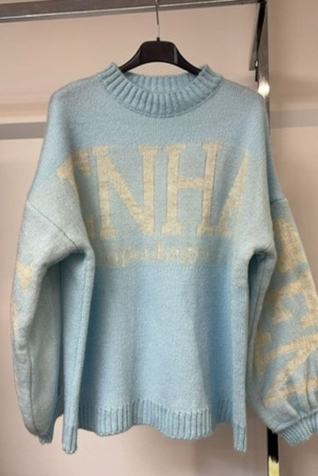 Marta Du Chateau - Mdcaria Knit 8111 - Light Blue/Beige