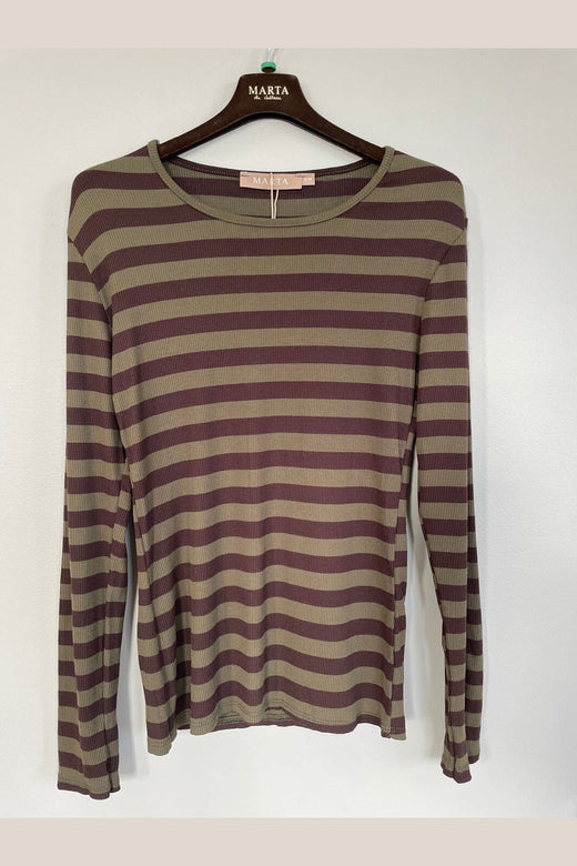 Marta Du Chateau - Mdcbegonia Ls Tee 7702 - Moro/Sottobosco