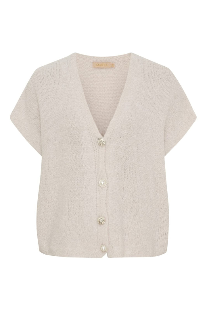 Marta Du Chateau - Mdccassia Knit Vest 24002 - Beige