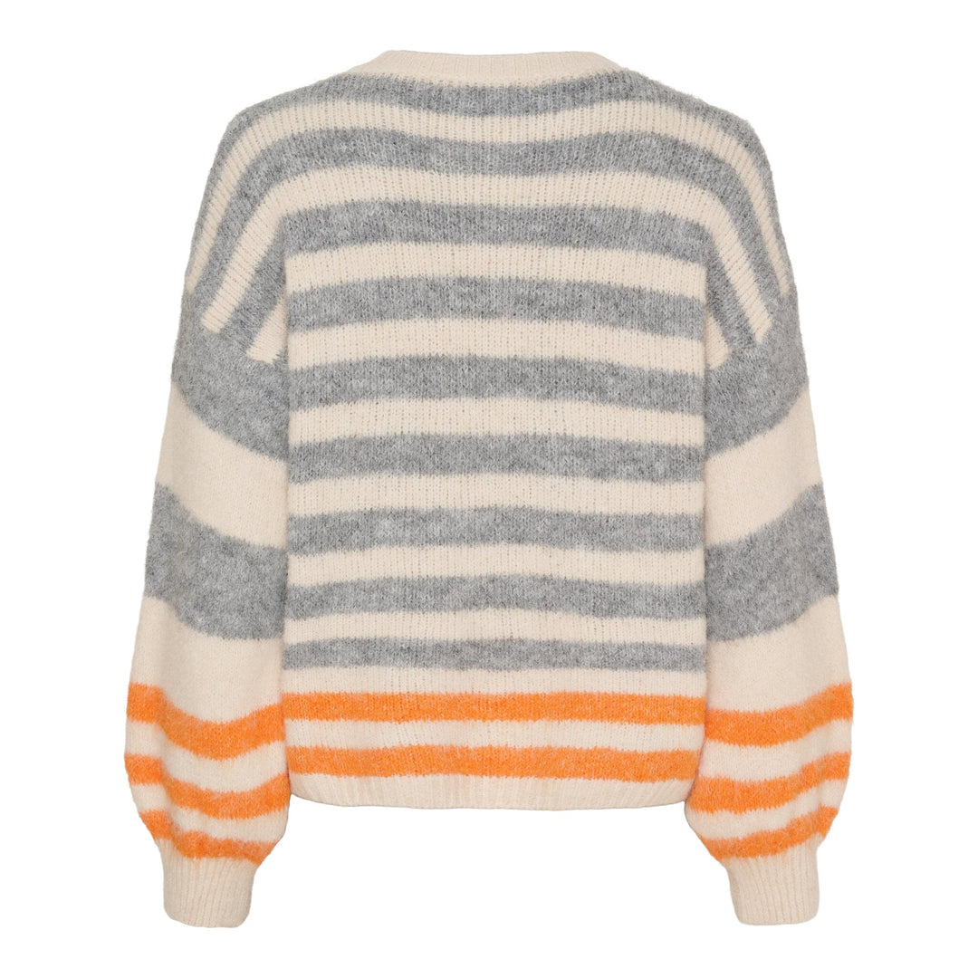 Marta Du Chateau - Mdccassie Knit 8130 - Beige/Grigio8808/Orange8823 Strikbluser 
