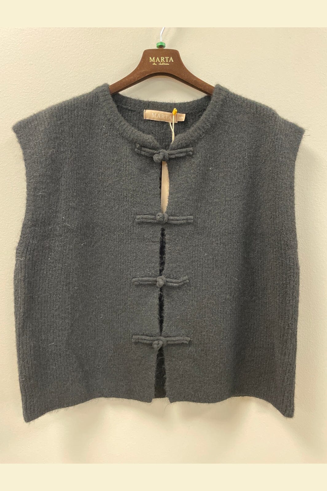 Marta Du Chateau - Mdccelestia Knit Vest 9980 - Black