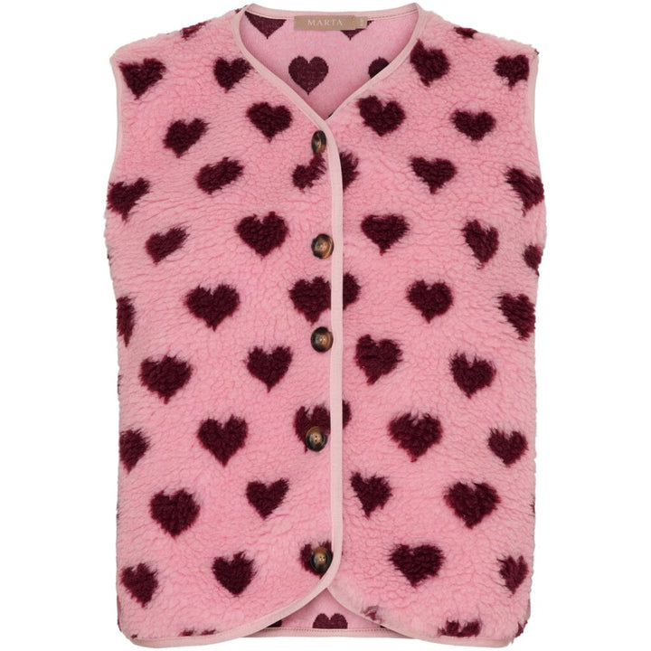 Marta Du Chateau - Mdcdahlia Vest 25710 - Rosa/Bordeaux Veste 