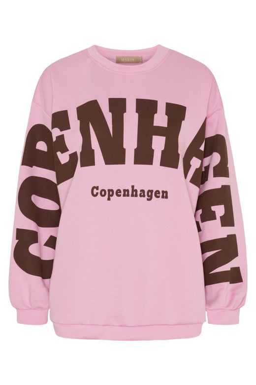 Marta Du Chateau - Mdchibiscus Sweatshirt 22659 - Pink Sweatshirts 