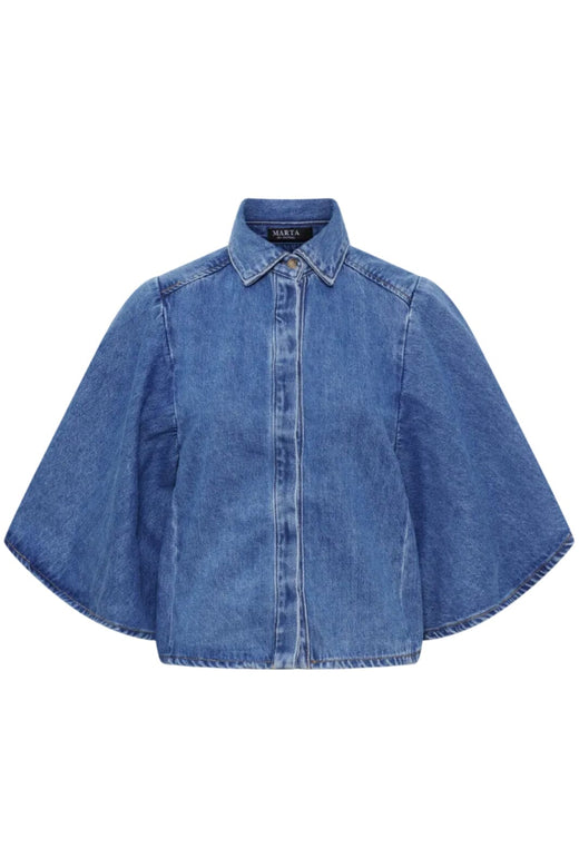Marta Du Chateau - Mdcmarika Shirt MDC237-V9081B - Blue Denim Skjorter 