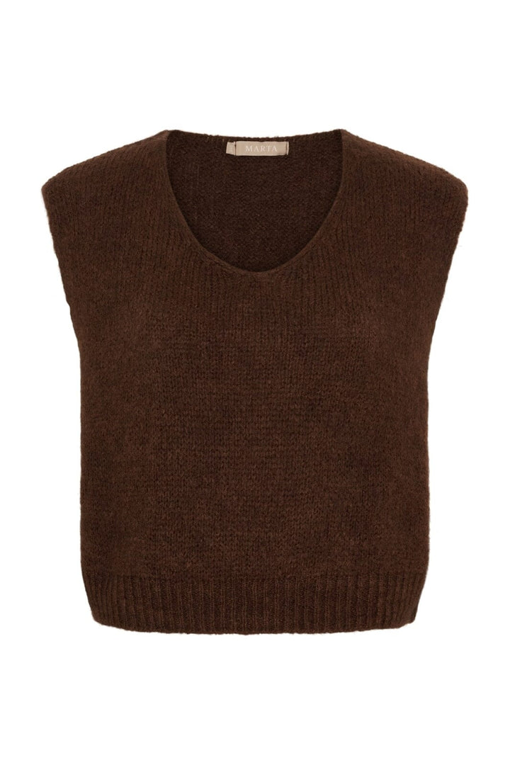 Marta Du Chateau - Mdcmarlene Vest 5114 - Chocolate