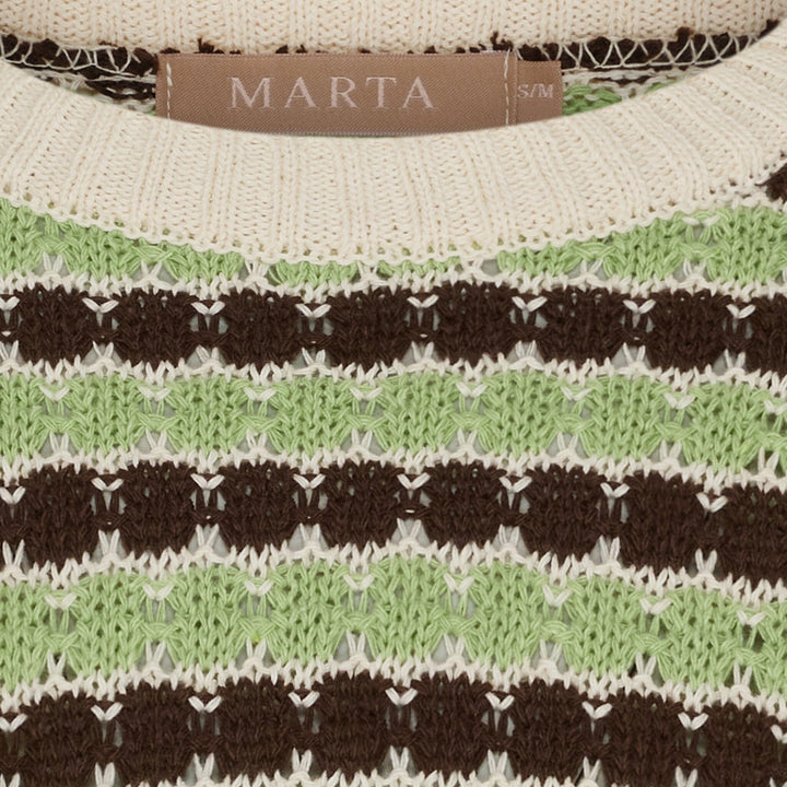 Marta Du Chateau - Mdcnivelle Knit KNA110M - Moro/Erba Strikbluser 