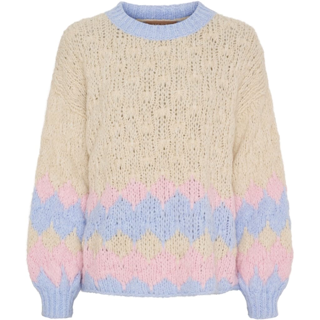 Marta Du Chateau - Mdcpernilla Knit 8155 - Beige Strikbluser 